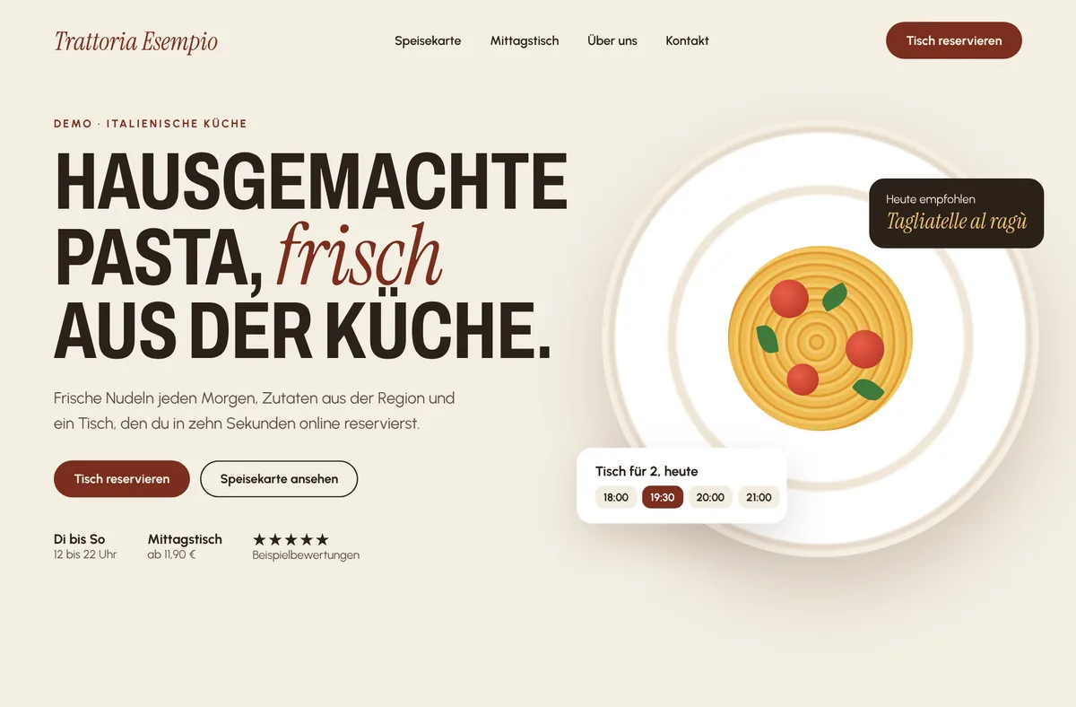 Restaurant-Website (Demo-Website)
